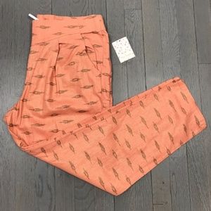 NWT Free People Ikat Aztec Apricot Fluid Pants